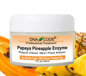 20% Papaya Pineapple Glycolic Enzyme Clear Skin Mask Peel w/ Argireline, Hyluronic Acid, Glycolic Acid, Vit. C, E, CoQ10