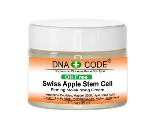 OIL FREE- Swiss Apple Stem Cell Cream w/ Argireline, Matrixyl 3000, Hyaluronic Acid, CoQ10