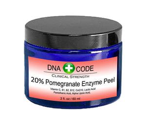20% Pomegranate Enzyme Peel 2 oz w/ Vita.C, B1, B12, CoQ10, Lactic acid. Improve skin texture. Helps reduce age spots and hyper-pigmentation.
