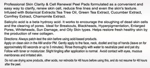 Salicylic Acid 20% Peel Pads- Enhanced with Tea Tree Oil & Green Tea Extract.
