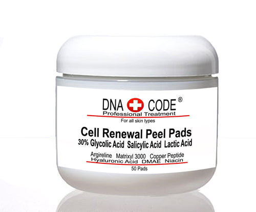AntiAging Peel Pads-30% Glycolic Cell Renewal Peel Pads+ Salicylic, Lactic Acid, Argireline, DMAE