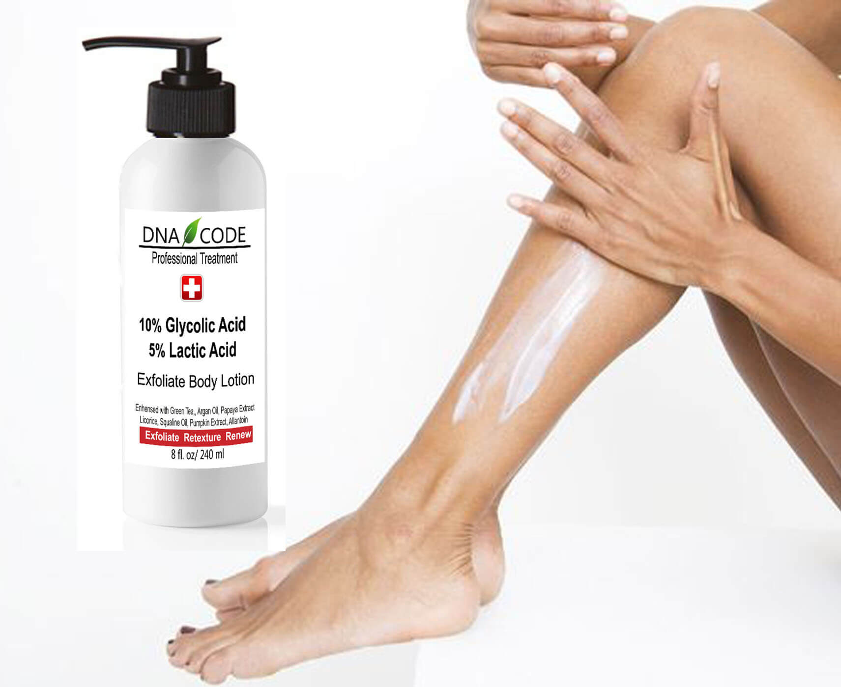 Magic Body Lotion-10% Glycolic 5% Lactic Acid Exfoliating Body Lotion – DNA Code Skin Care