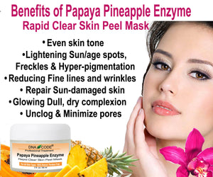 20% Papaya Pineapple Glycolic Enzyme Clear Skin Mask Peel w/ Argireline, Hyluronic Acid, Glycolic Acid, Vit. C, E, CoQ10