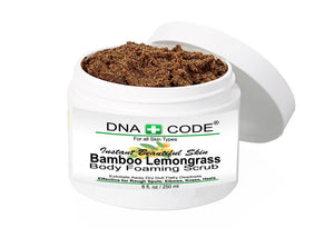 Magic Bamboo Lemongrass Body Foaming Scrub Cleanser, Exfoliate Away Dirt, Deadcells, Dry Flaky & Dulling Skin